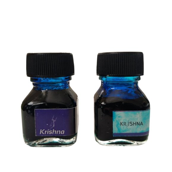 Krishna Moonview and Moonview 2 Fountain Pen Ink Set Duochrome Sheen Ink - Picture 3 of 4